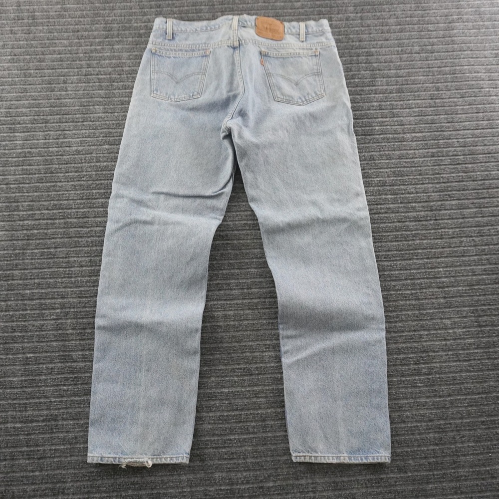 Vintage 90s Levi's 505 Straight Jeans 40x32 (38x32) Blue Orange Tab Brazil Made